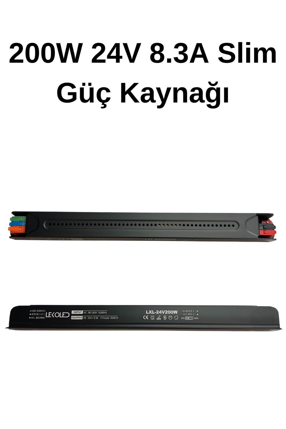 200W 24V 8.3A Metal Slim Güç kaynağı