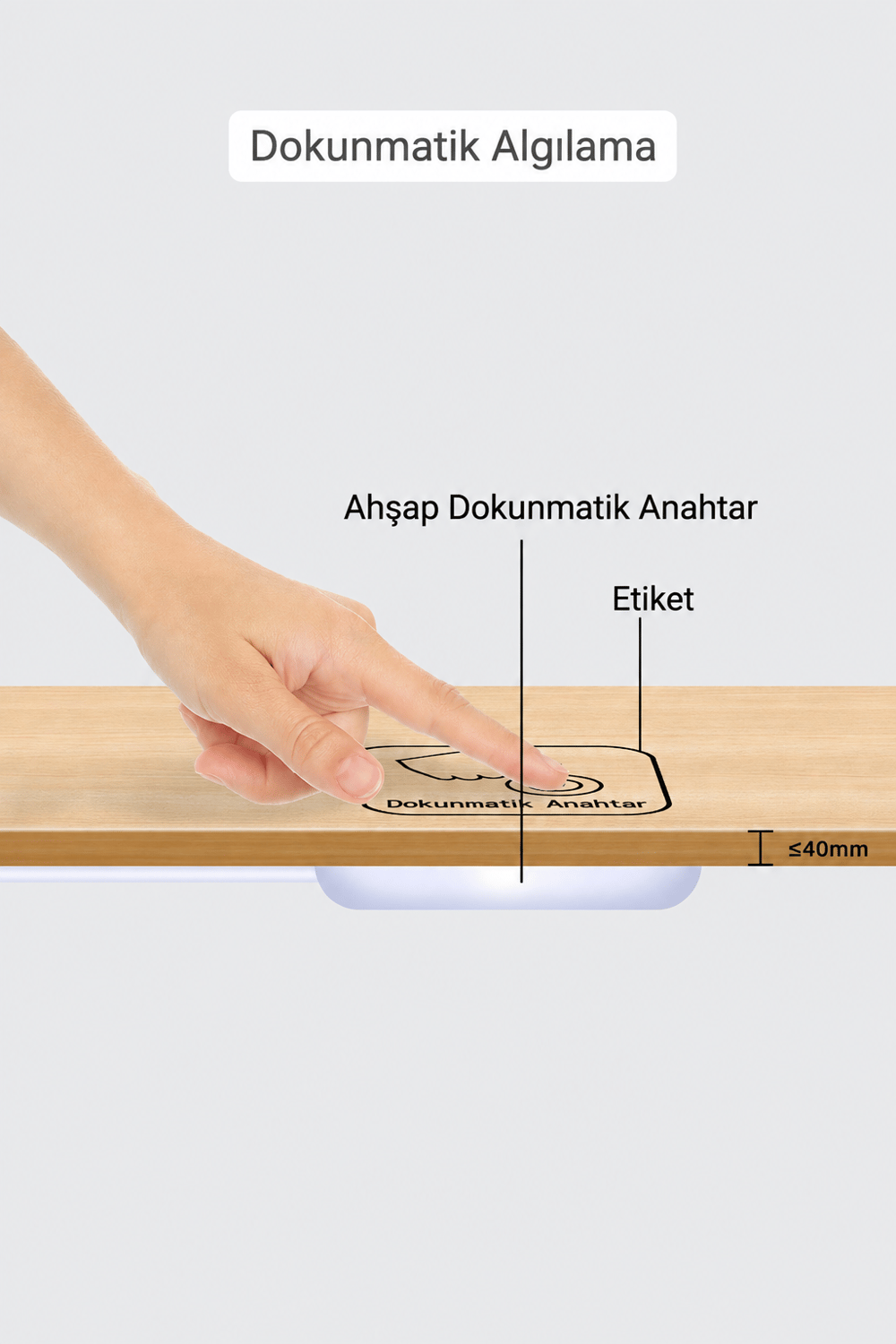 220V AHŞAP ARKASI SENSÖR SIVA ÜSTÜ TEMASSIZ