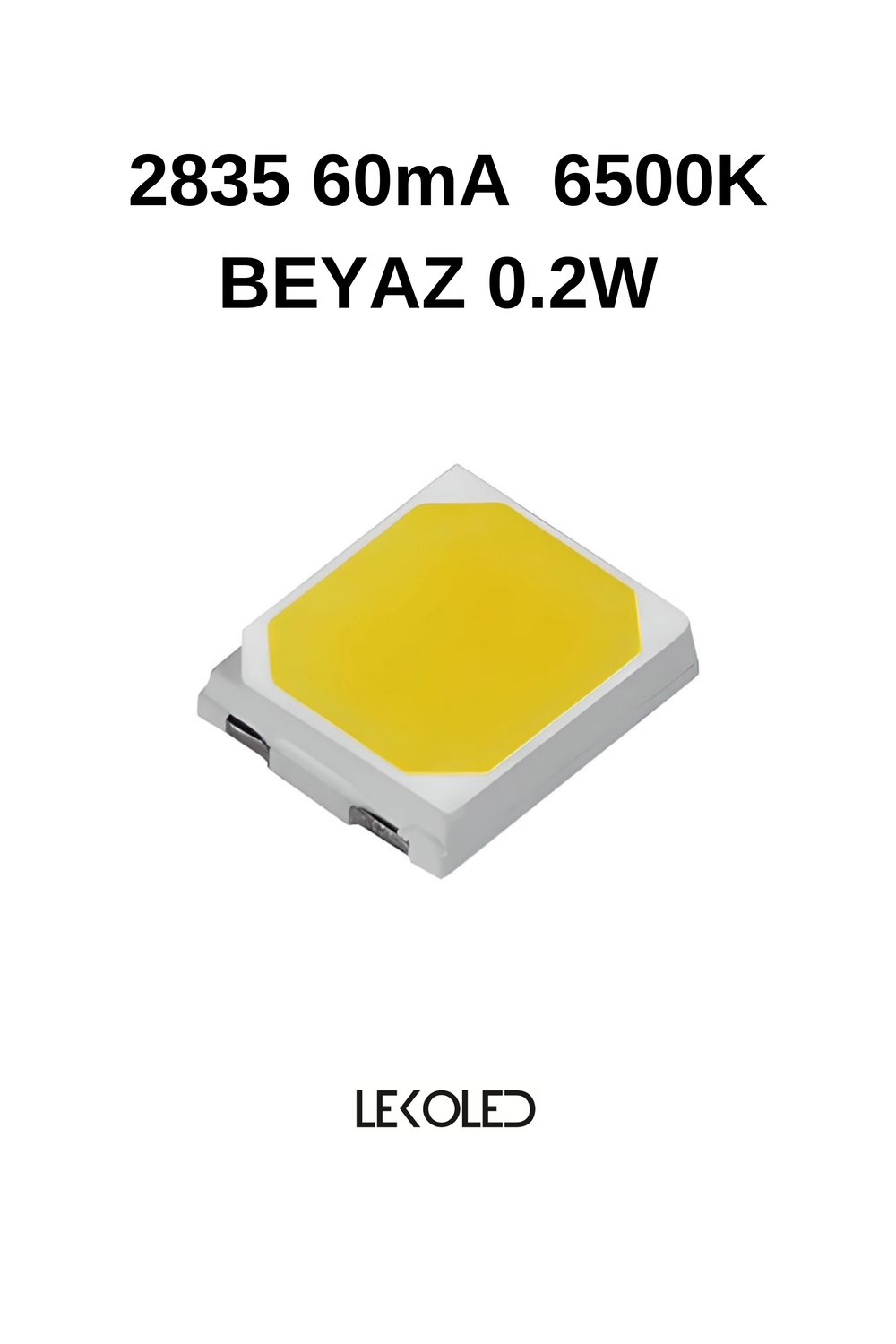 2835 0,2W 6500K BEYAZ 60mA 3V SMD LED 