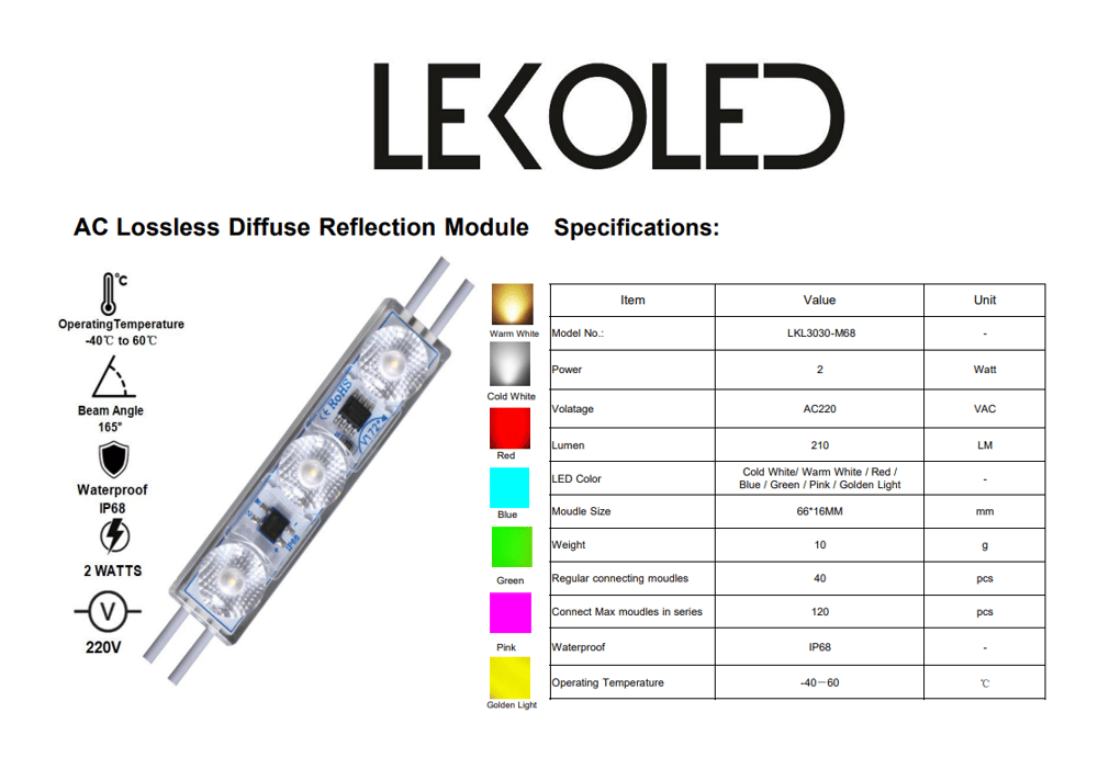 10 Adet MAVİ MODÜL LED 220V