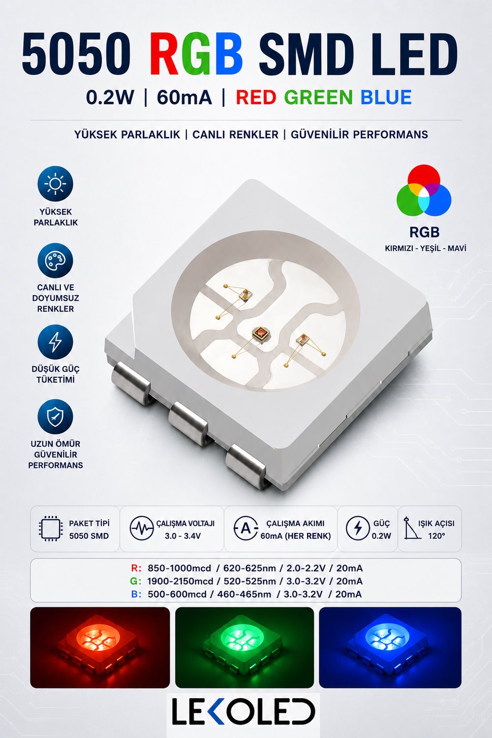 5050 RGB SMD LED  LKL