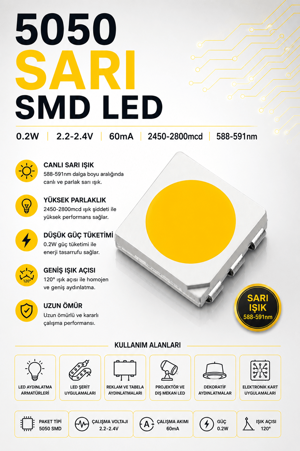 5050 SARI SMD LED 