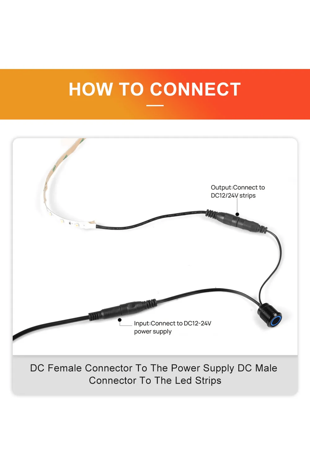Dokunmatik Gömme ışıklı Dimmer ON-0FF 12/24V 6A