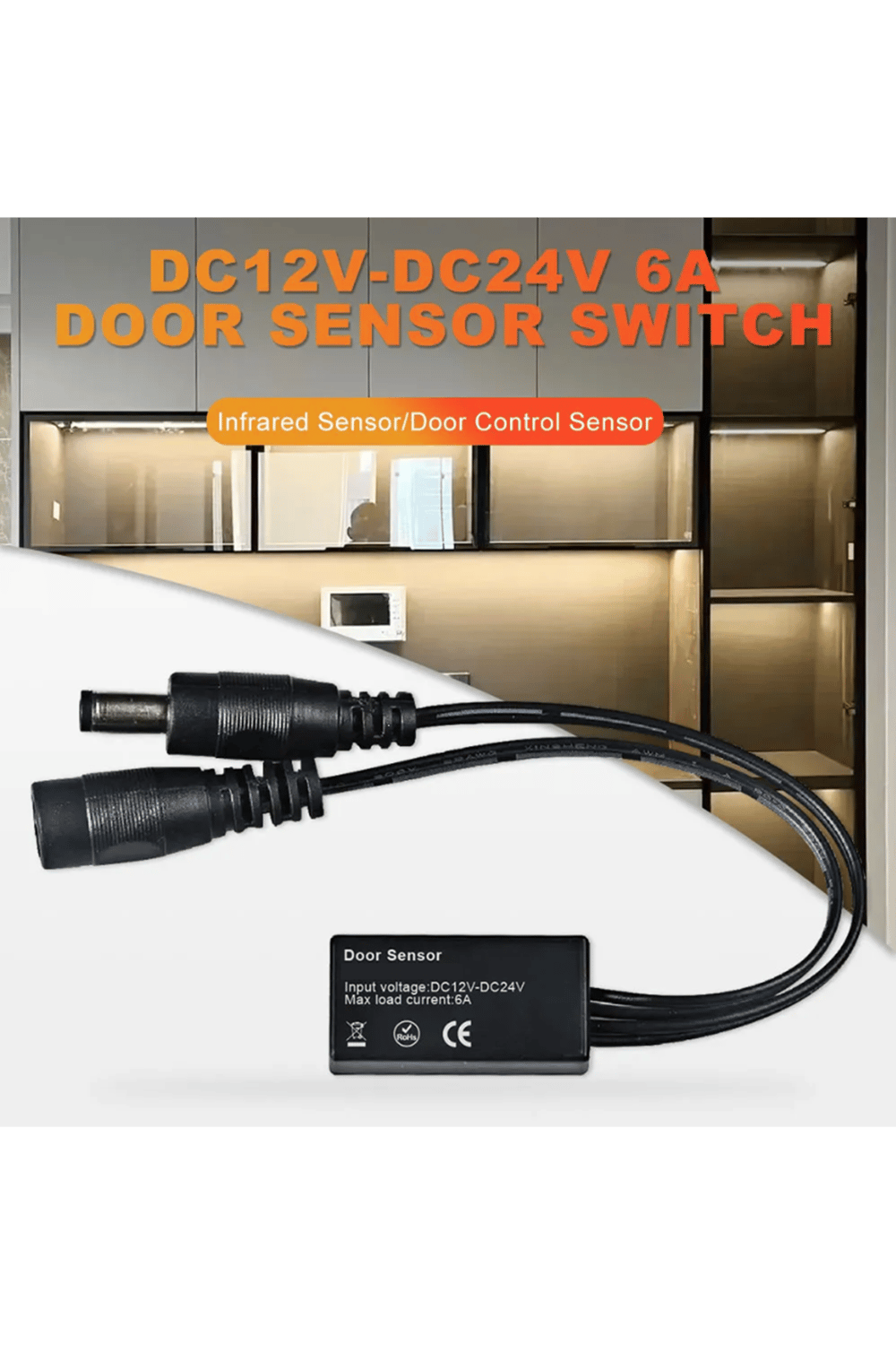 TEK KAPAK SENSOR MOBİLYA DOLAP YÜZEY MONTAJ 12-24V 6A