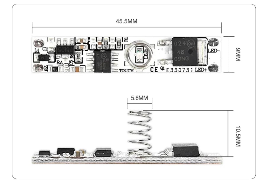Ledbar Sensor Dokunmatik 12/24V 6A