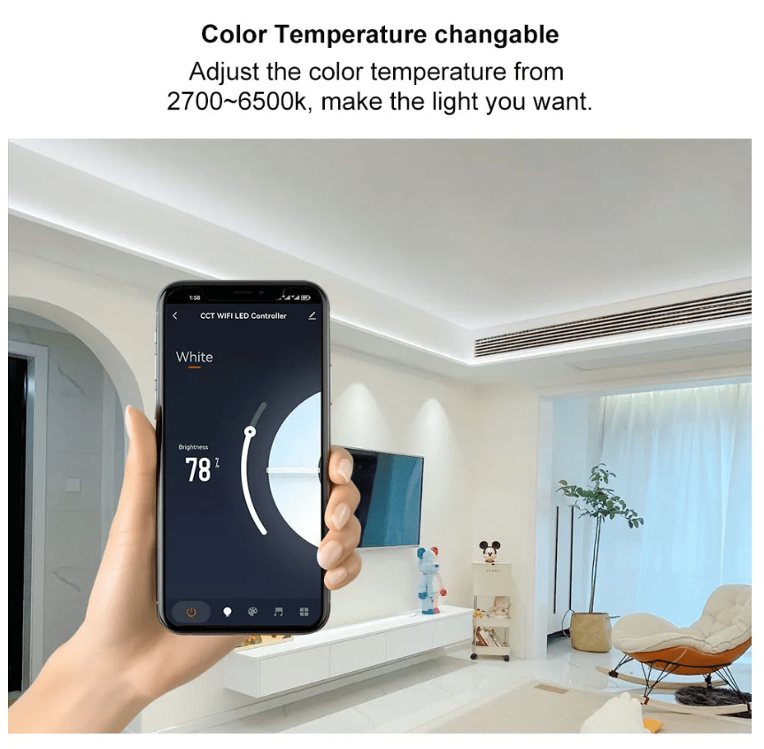 WIFI RF TUNABLE LED KONTROL ÜNİTESİ 12/24V 12A