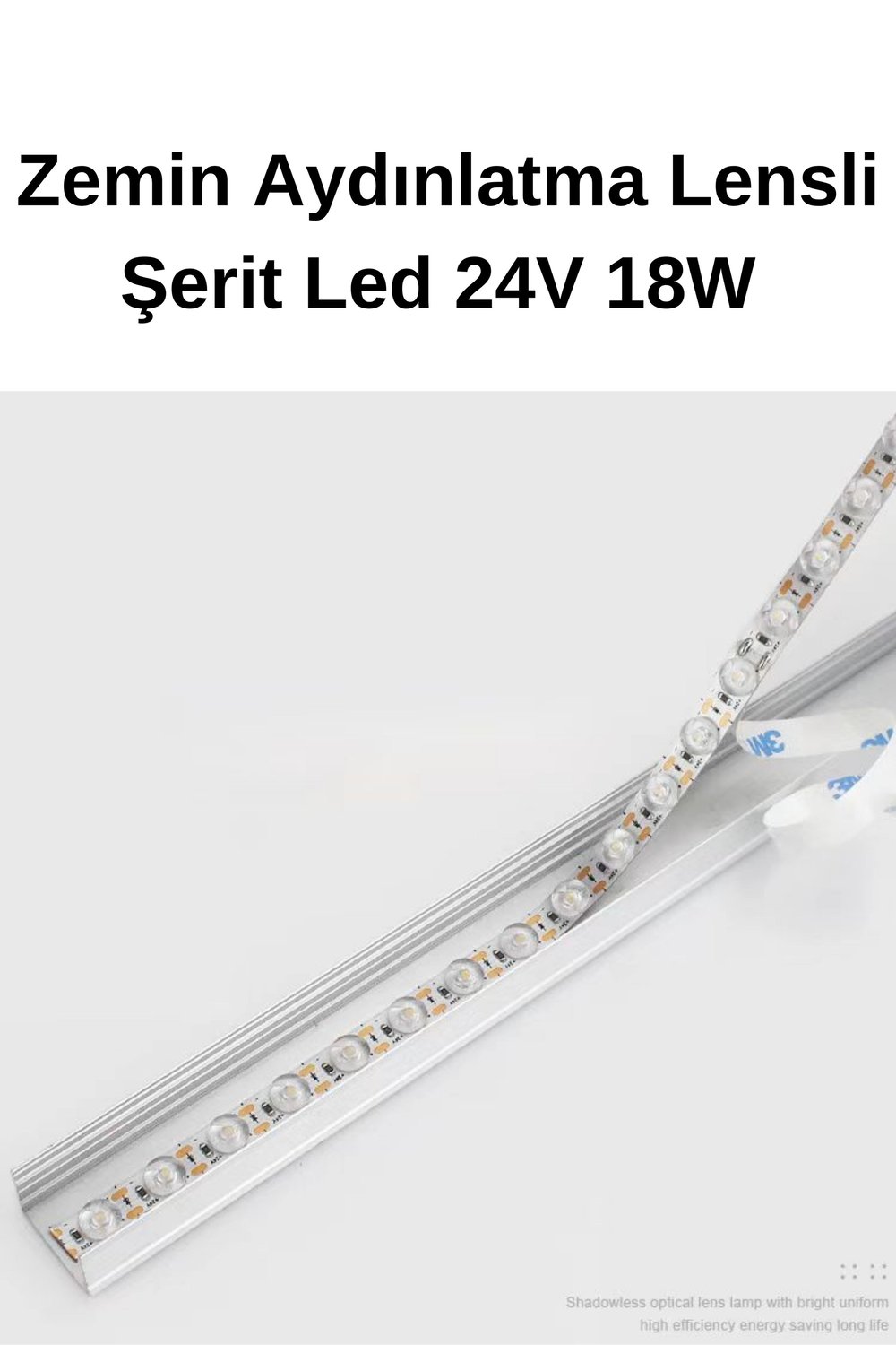 BEYAZ 6500K Lensli Şerit Led Metrede 48 LEDLİ 18W 24V