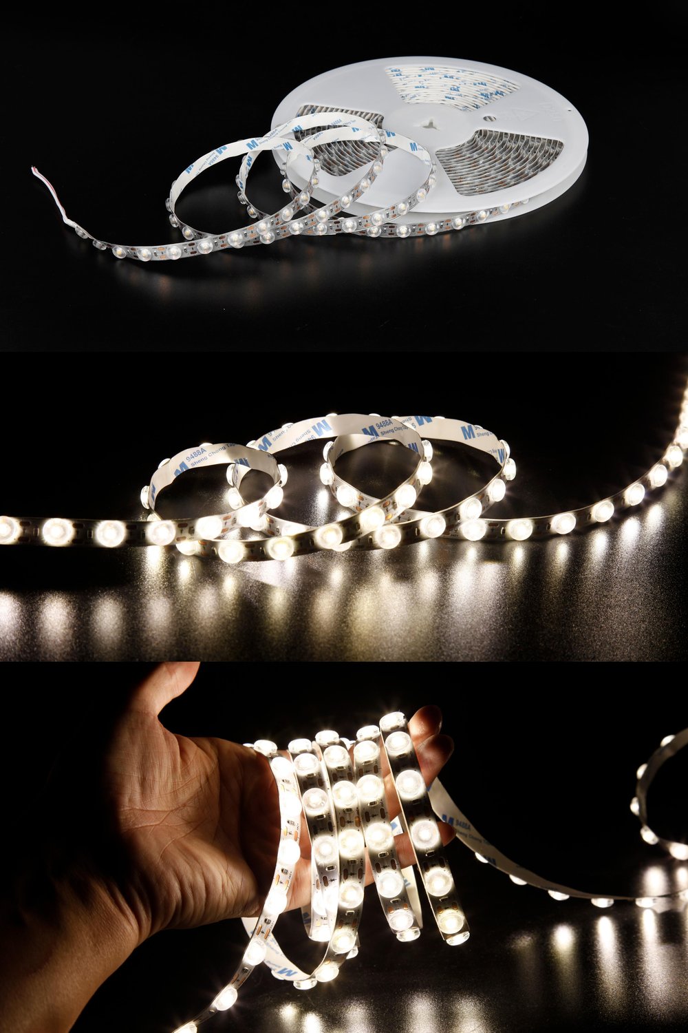 BEYAZ 6500K Lensli Şerit Led Metrede 48 LEDLİ 18W 24V