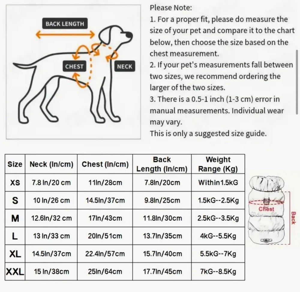 Köpek Mont S Beden