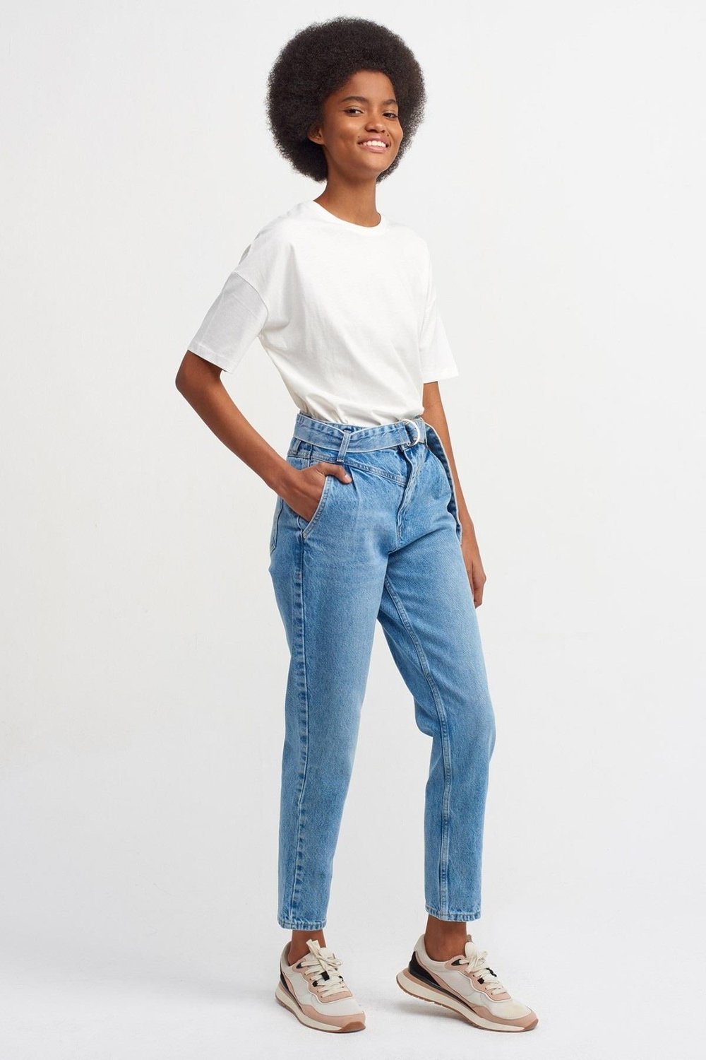 Dilvin %100 Pamuk Bisiklet Yaka Kısa Kol Basic T-shirt 3683