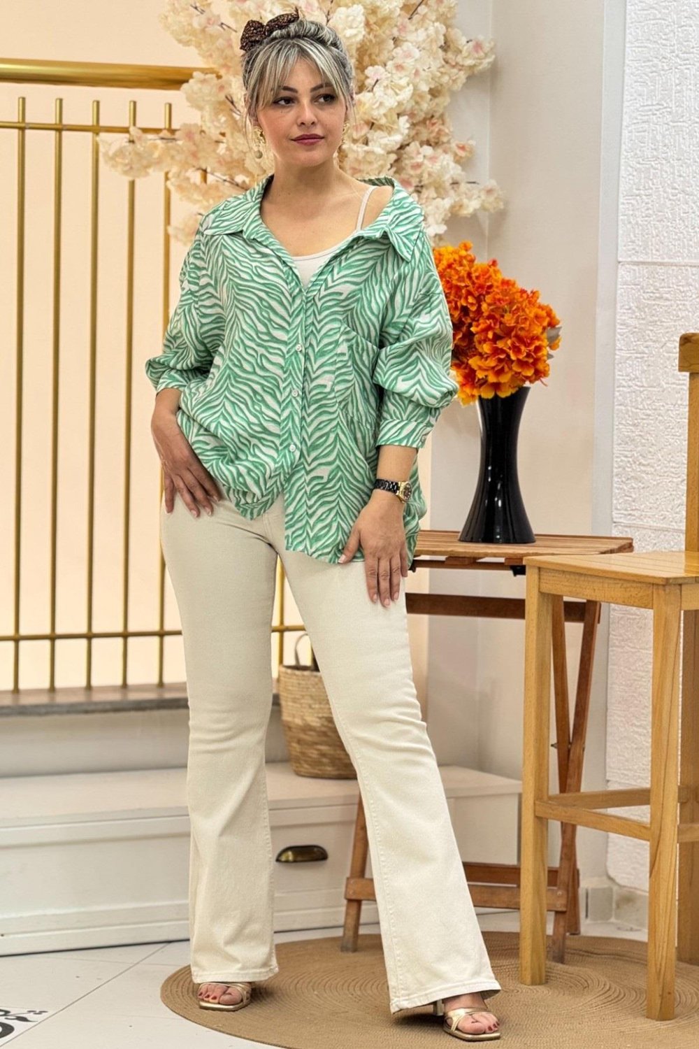 Orj. Zra Model İspanyol Paça Denim Pantolon 0430