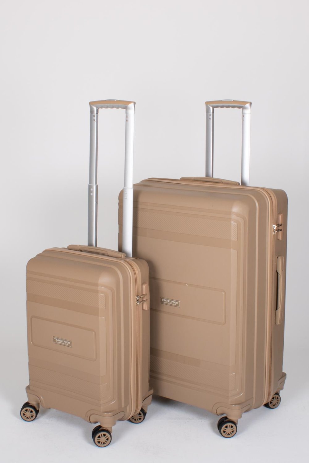 Travel Polo 2'li Valiz Seti (Küçük Büyük) Kırılmaz Gold 1017