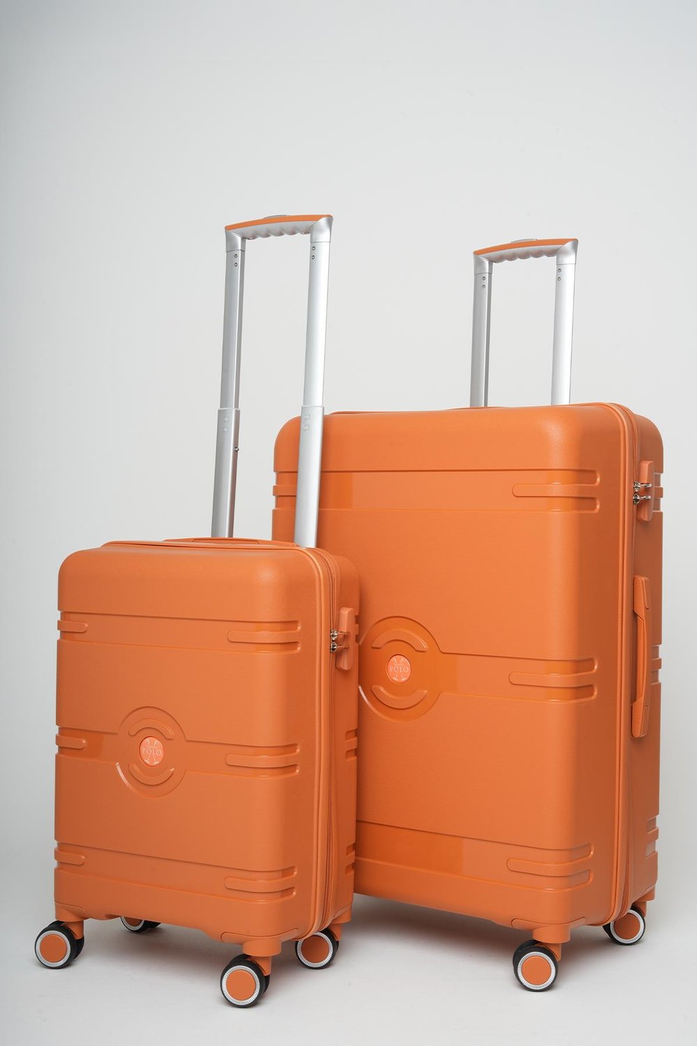 Travel Polo 2'li Valiz Seti (Küçük Büyük) Kırılmaz Hardal 1015