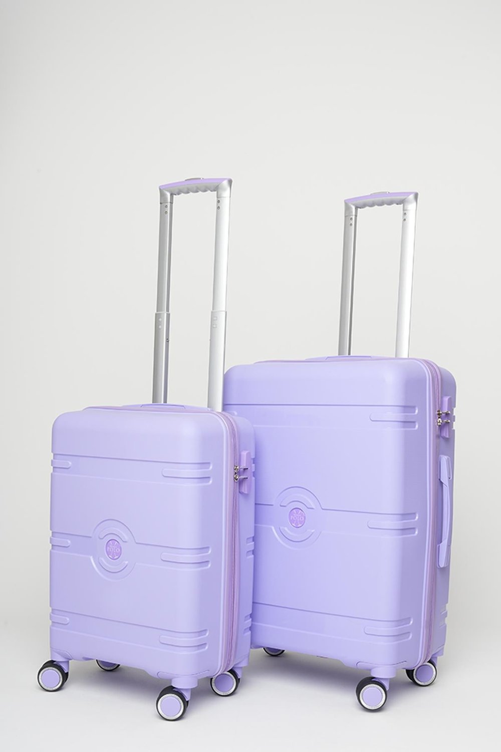 Travel Polo 2'li Valiz Seti (Küçük Orta) Kırılmaz Lila 1015