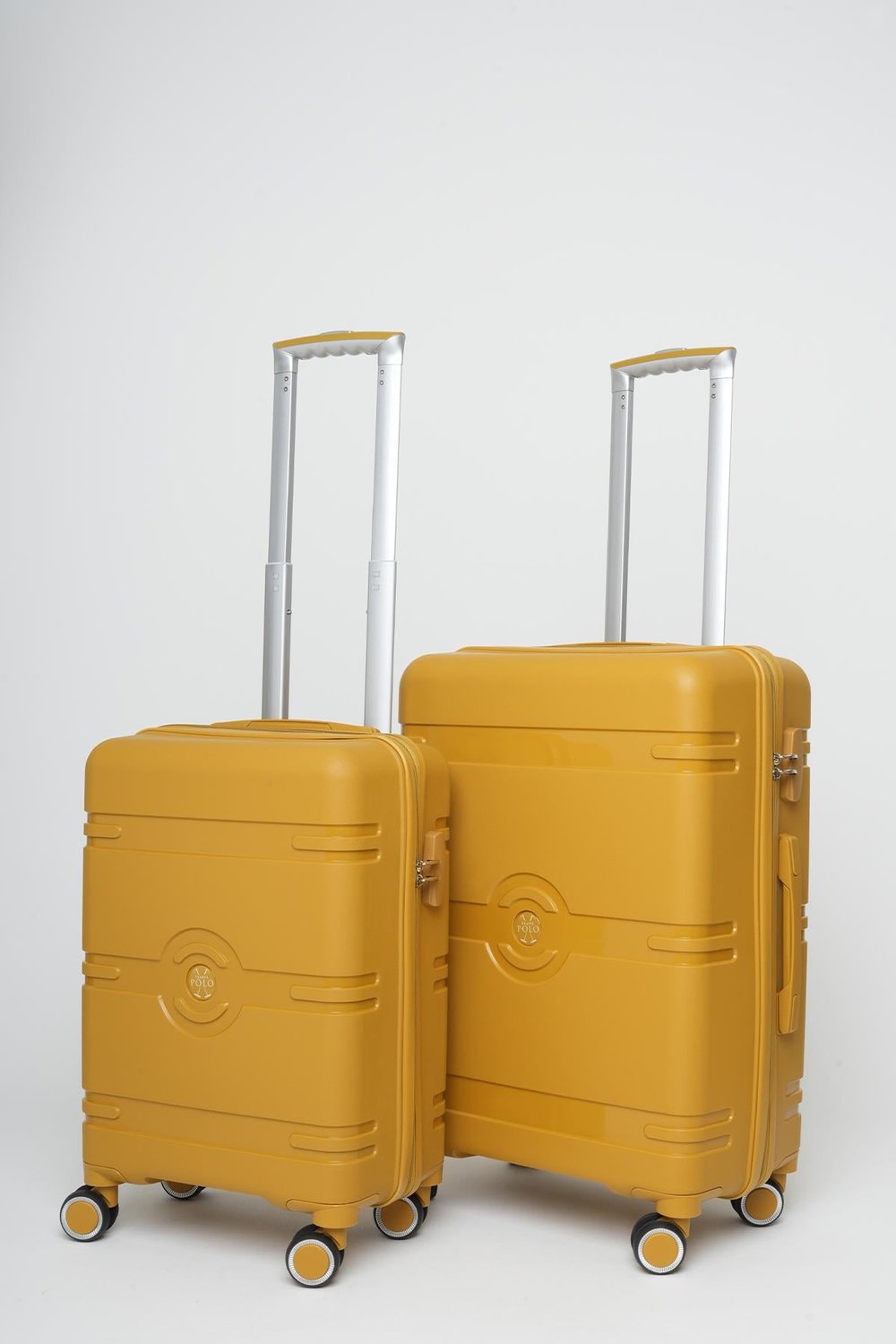 Travel Polo 2'li Valiz Seti (Küçük Orta) Kırılmaz Kavun 1015