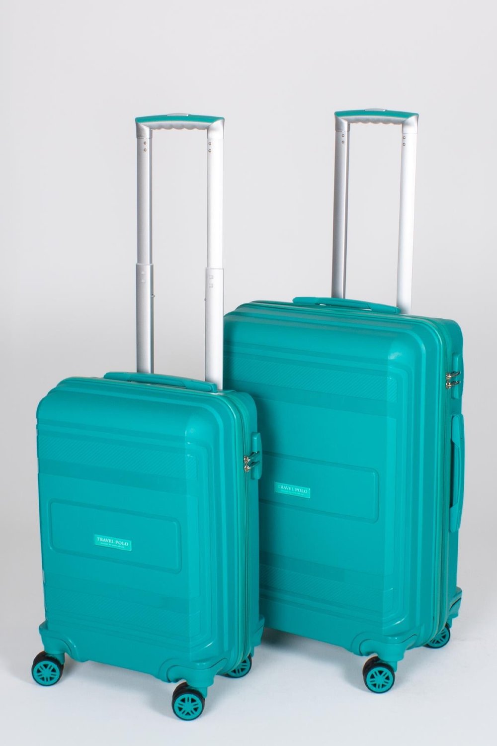 Travel Polo 2'li Valiz Seti (Küçük Orta) Kırılmaz Cam Göbeği 1017