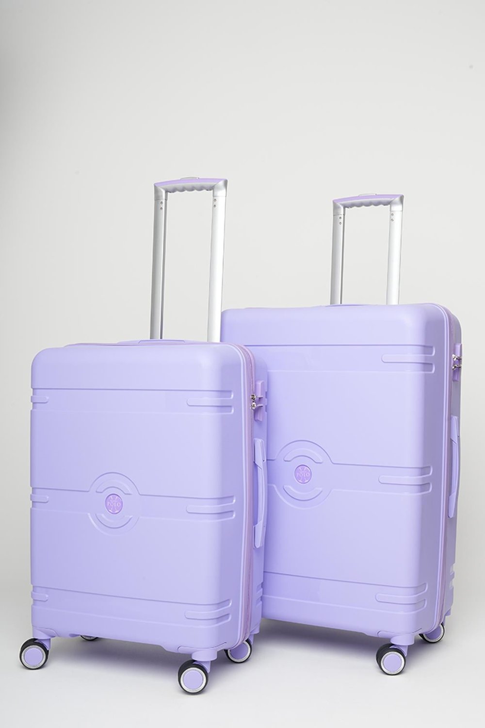 Travel Polo 2'li Valiz Seti (Orta Büyük) Kırılmaz Lila 1015