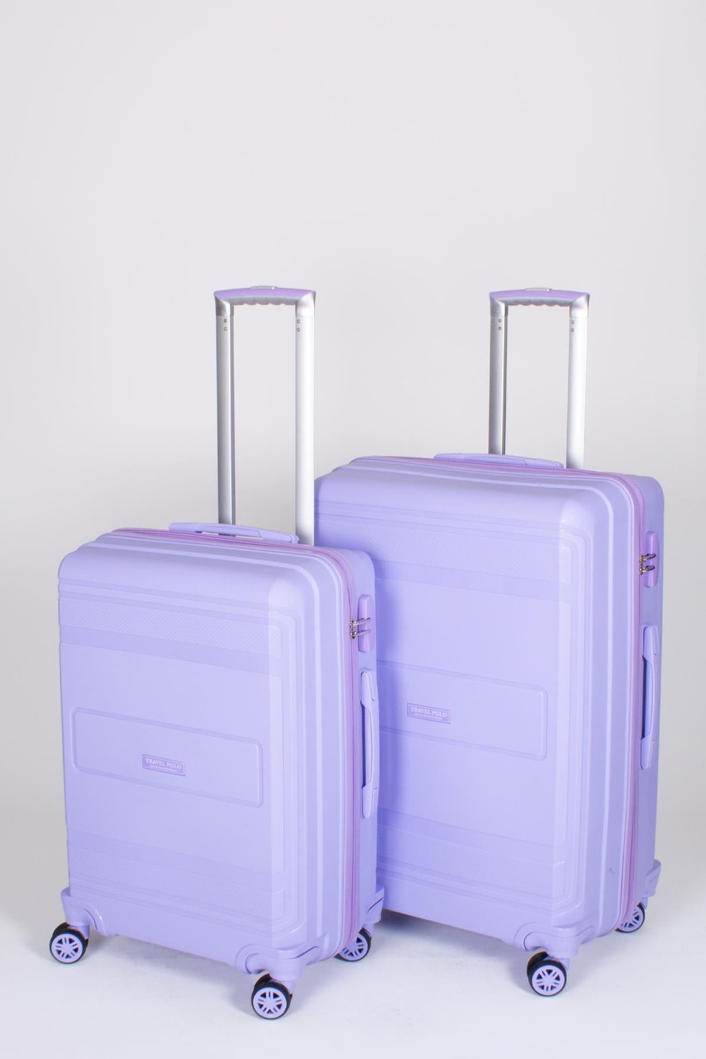 Travel Polo 2'li Valiz Seti (Orta Büyük) Kırılmaz Lila 1017