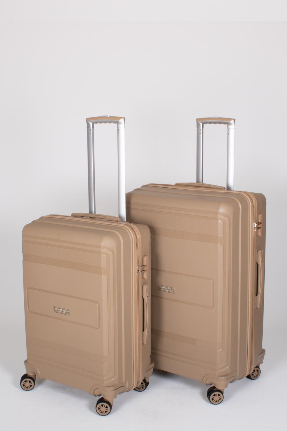 Travel Polo 2'li Valiz Seti (Orta Büyük) Kırılmaz Gold 1017