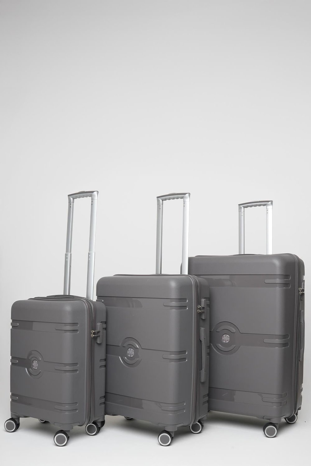 Travel Polo 3'lü Valiz Seti Kırılmaz Füme 1015