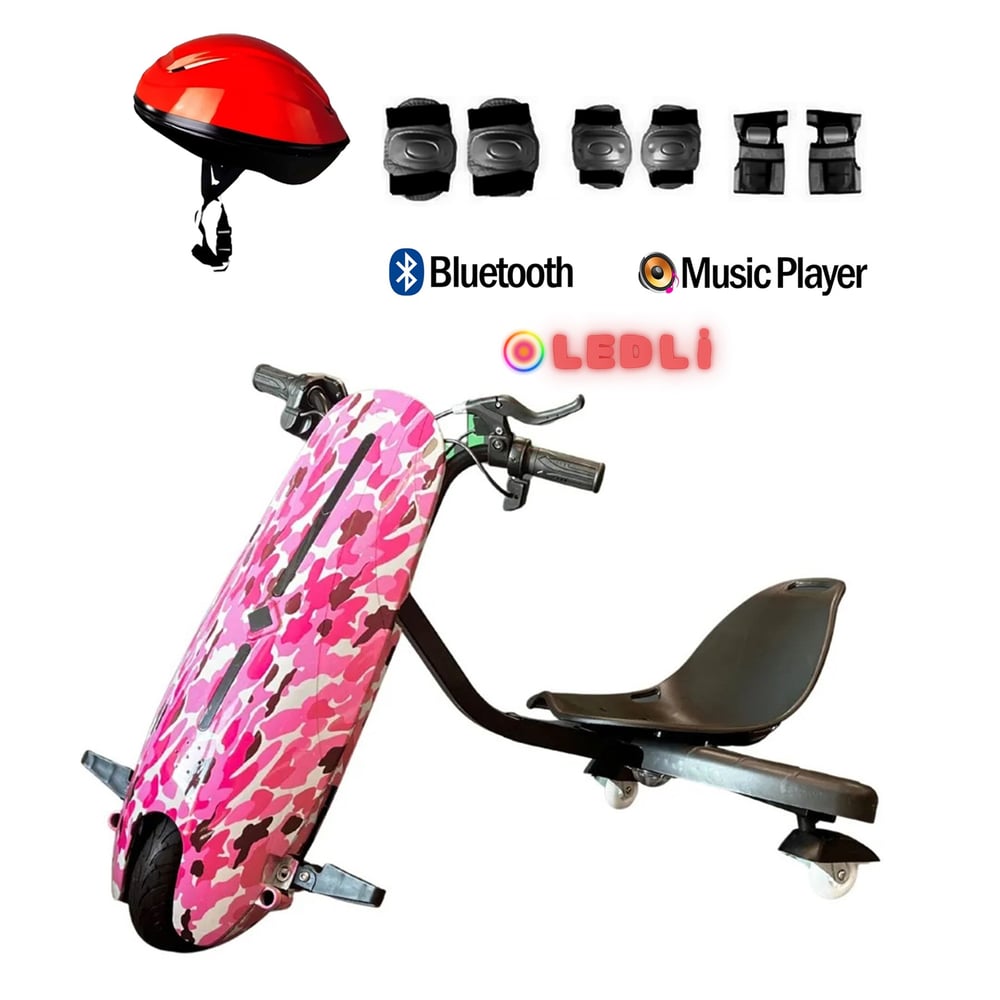 Citymate Drift Car Elektrikli Kaykay Bluetooth Dirift Kar Hoverboard Scooter + Koruma Ekipmanı D05