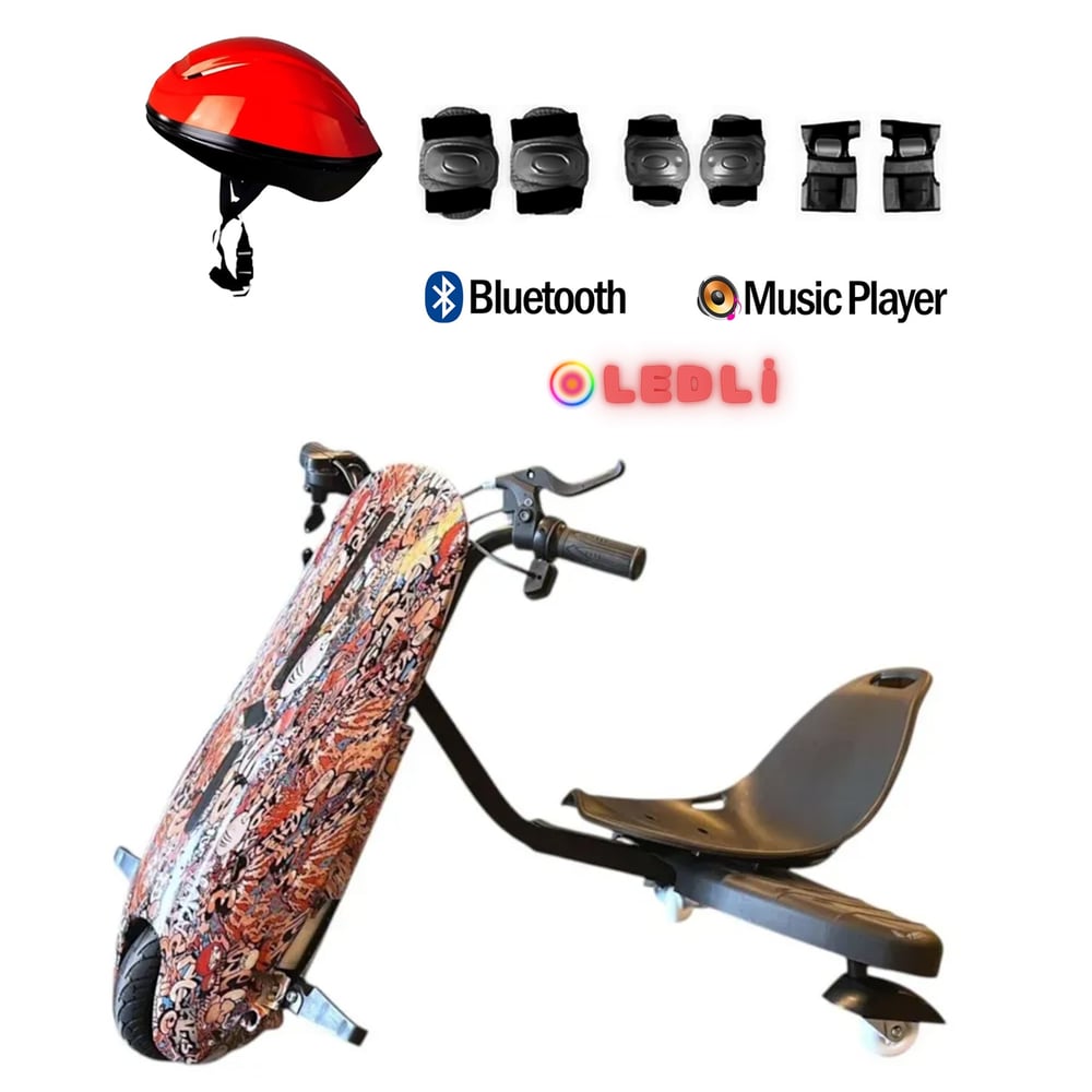 Citymate Drift Car Elektrikli Kaykay Bluetooth Dirift Kar Hoverboard Scooter + Koruma Ekipmanı D07