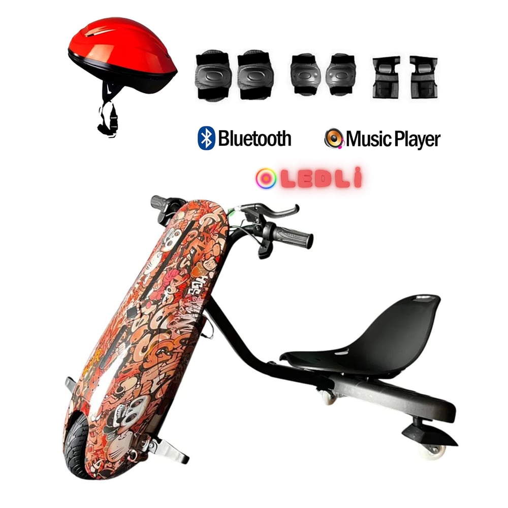 Citymate Drift Car Elektrikli Kaykay Bluetooth Dirift Kar Hoverboard Scooter + Koruma Ekipmanı D34
