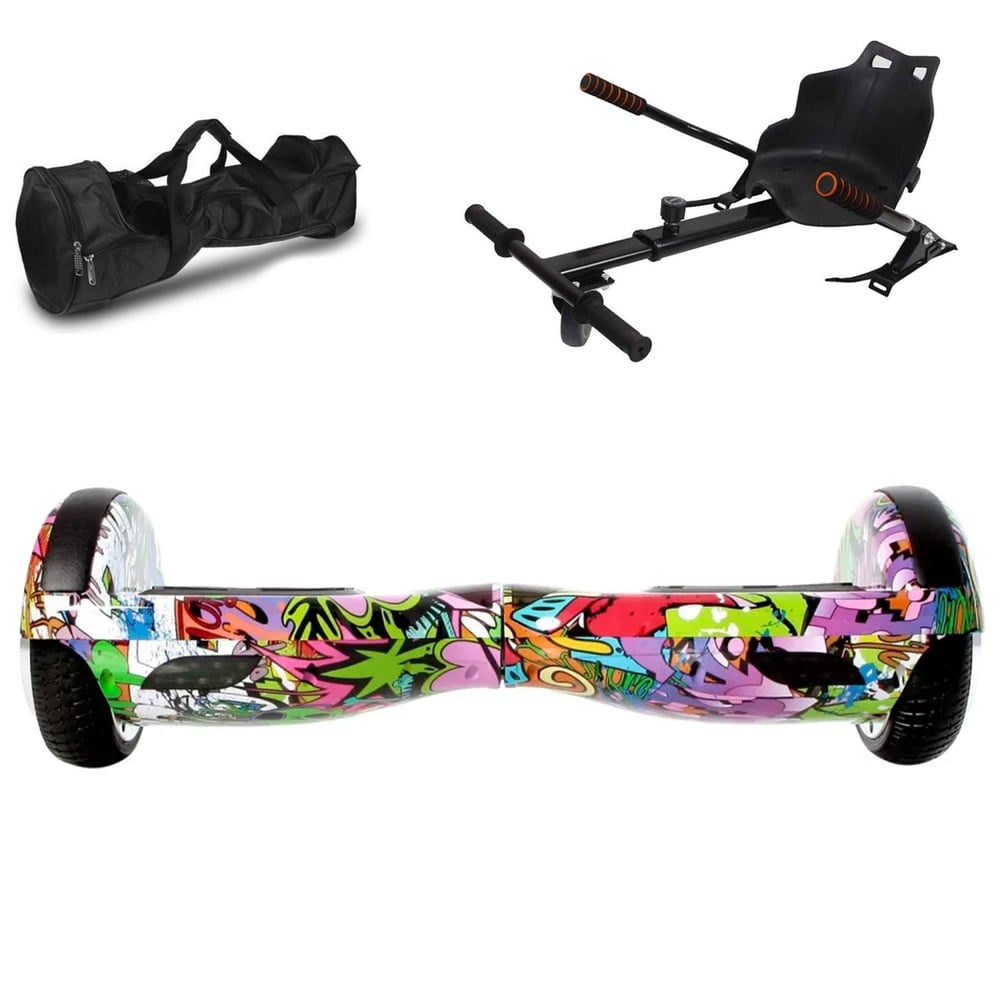 Citymate Elektrikli Kaykay Hoverboard Akıllı Denge 6.5 Inch + HoverKart + Çanta EXTREM PAKET D04