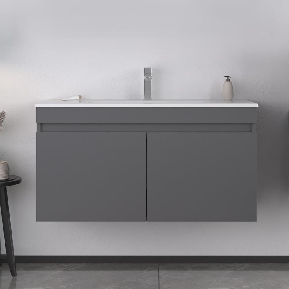 Bonitobagno Capri 100 cm Banyo Dolabı Alt Modül Antrasit