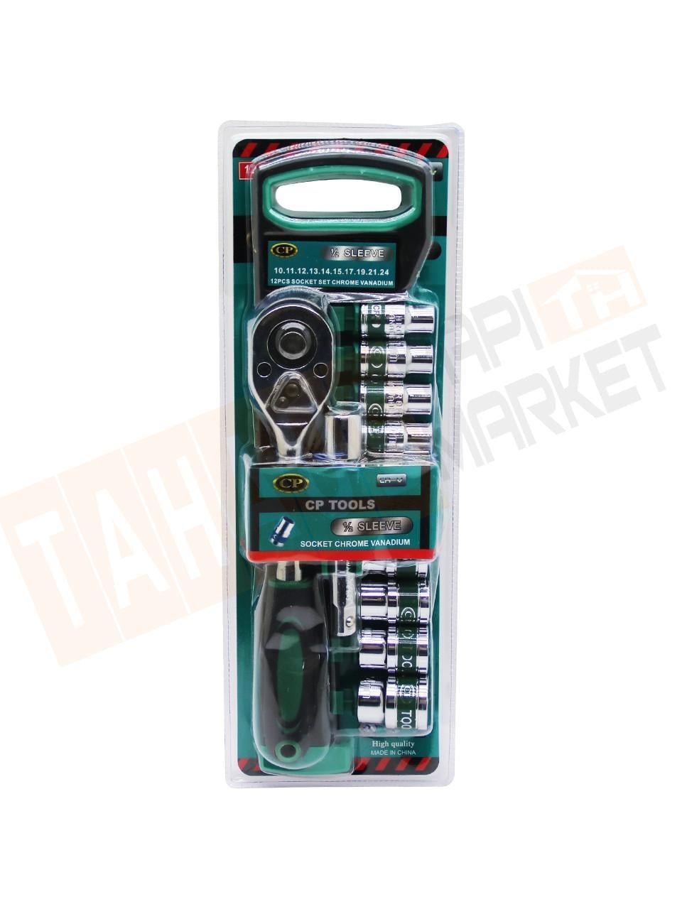 CP Tools Cr-V Socket Set 12 Parça 1/2 Inç Vakumlu Lokma Seti