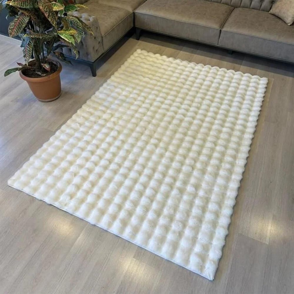 Crea Krem Mantar Post Ebatlı Halı 160x230cm