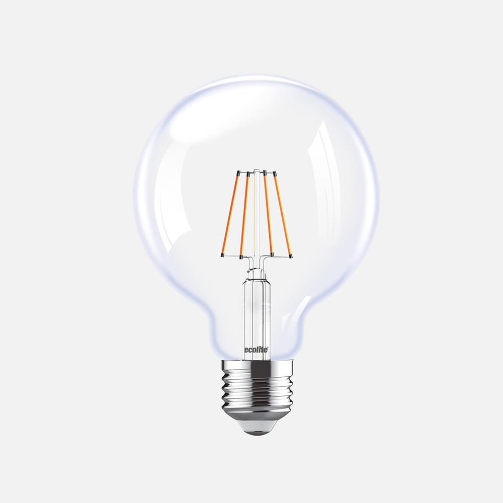Ecolite Led Filament Globe G125 7W E27 2700K Led Ampul