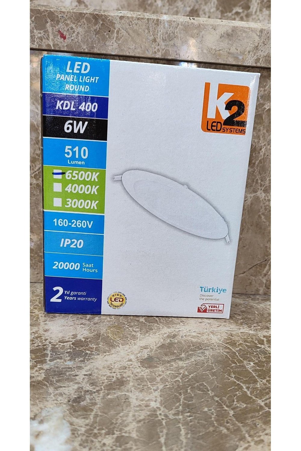 K2 LED PANEL 6W SPOT LAMBA 