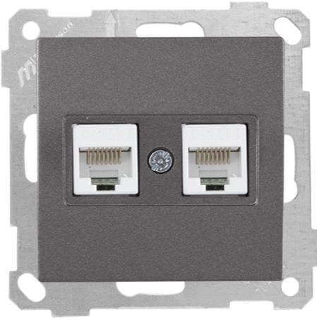 MUTLUSAN Candela Mek+Tuş Data Prizi 2*Rj45 (Cat5e)