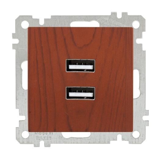 MUTLUSAN Candela Mek+Tuş İkili Usb Şarj Prizi