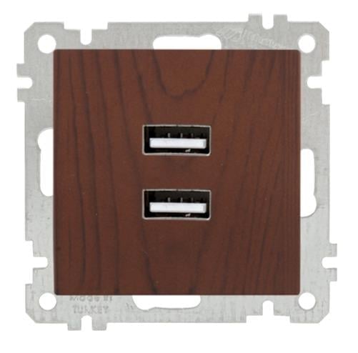 MUTLUSAN Candela Mek+Tuş İkili Usb Şarj Prizi