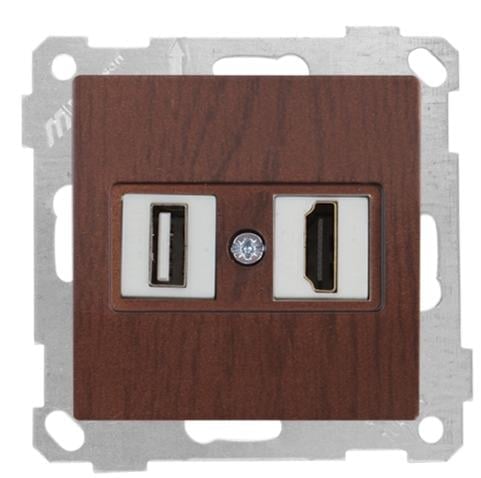 MUTLUSAN Daria Mek+Tuş Data Prizi 1*Usb/1*Hdmı