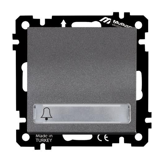 MUTLUSAN Mek+Tuş Işıklı Zil Etiketli Çağırma (12V) Vidalı