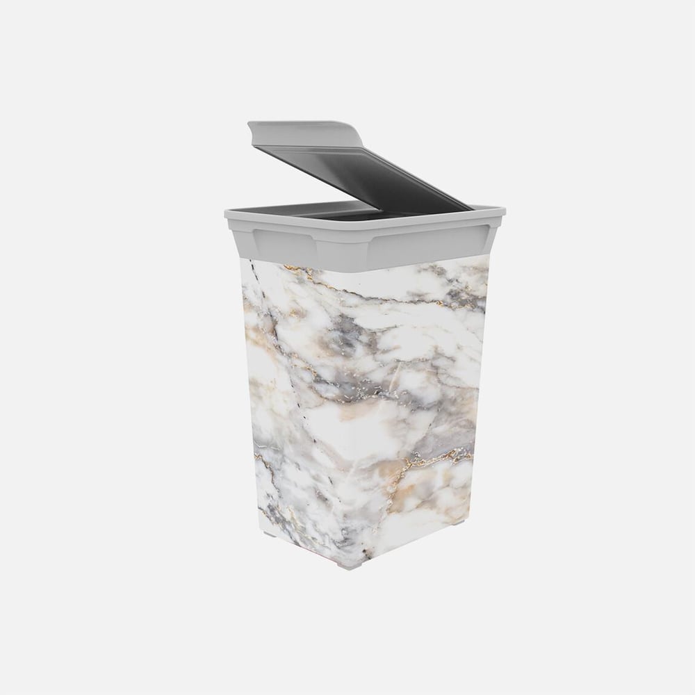 Q-Trash Çöp Kutusu Marble 40Lt