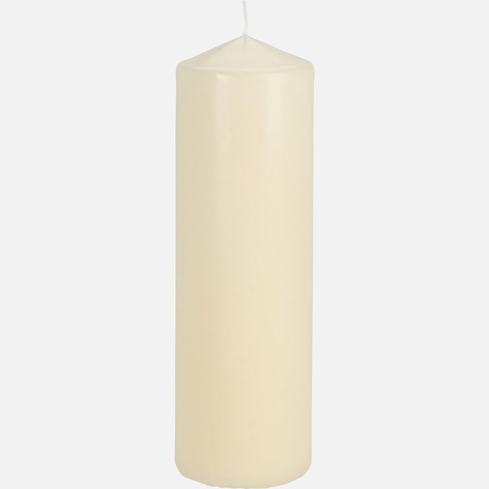 Silindir Bej Mum 8cm