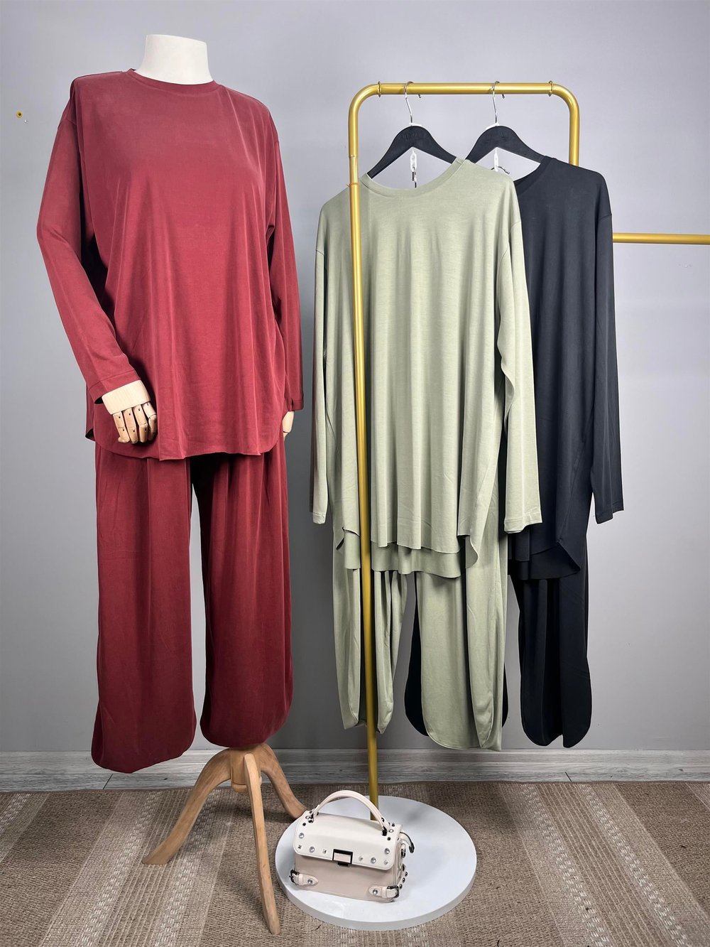 5218 Sıfır Yaka Pantolonlu Takım