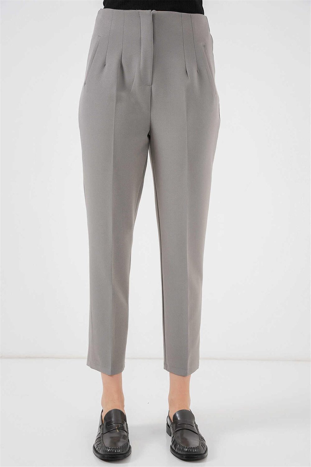 6650 Zara Model Kemersiz Poliviscon Pantolon