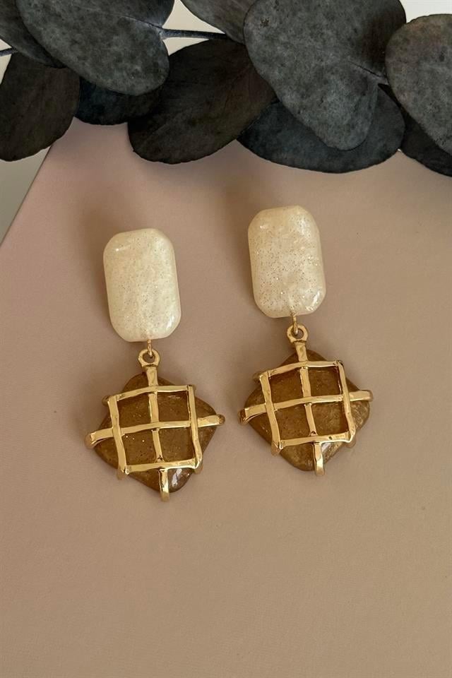 Cage Bej Küpe