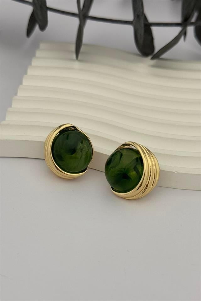 Circle Green Küpe
