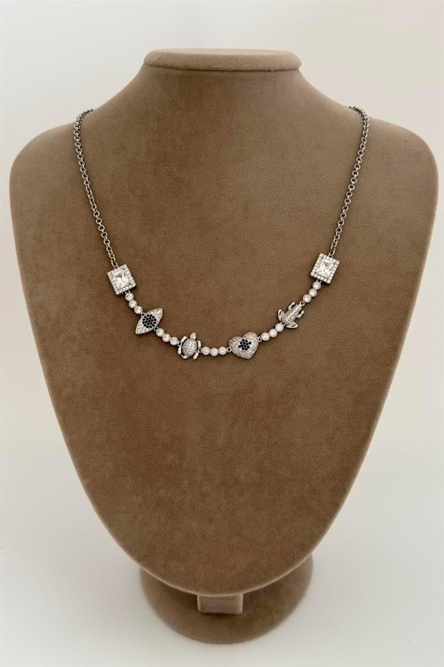 Evil Eye Line Silver Kolye