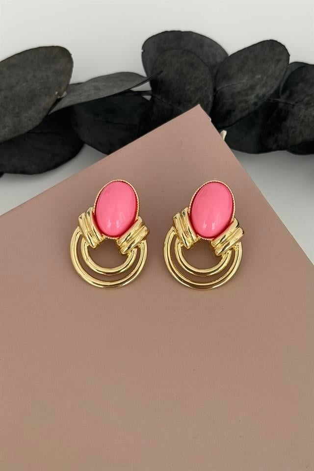 Pembe Knot Küpe
