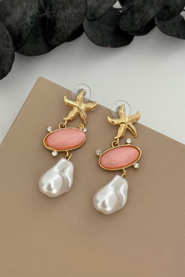 Sea Star Pembe Küpe