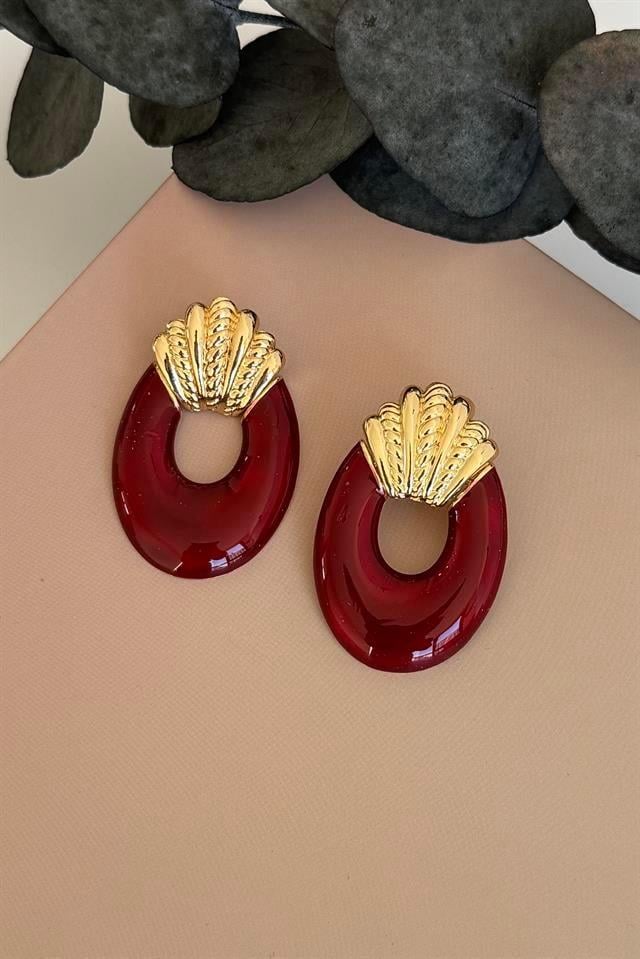 Shella Bordo Küpe