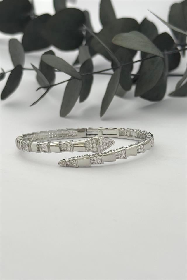 Snake Silver Kelepçe Bileklik