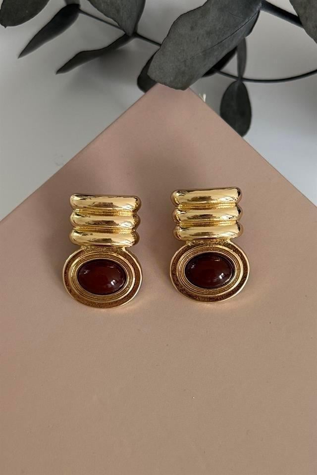 Velvet Kahverengi Küpe